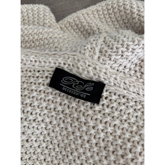 Roffe Women's Knit Open Front Long Cardigan Hoodie Poncho Boho Western Fringe OS - Picture 4 of 10